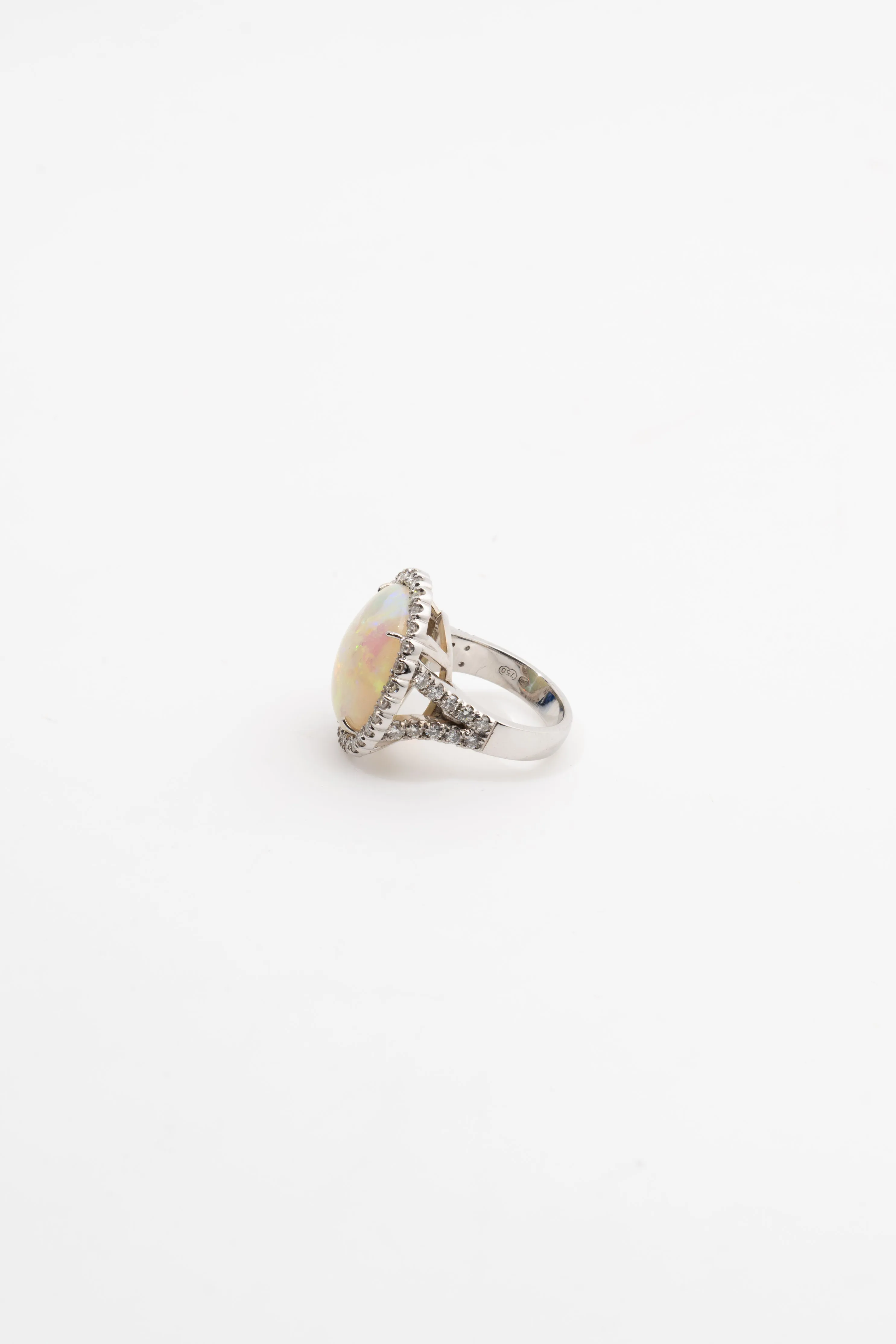 Custom by MV&Co Opal & Diamond Ring