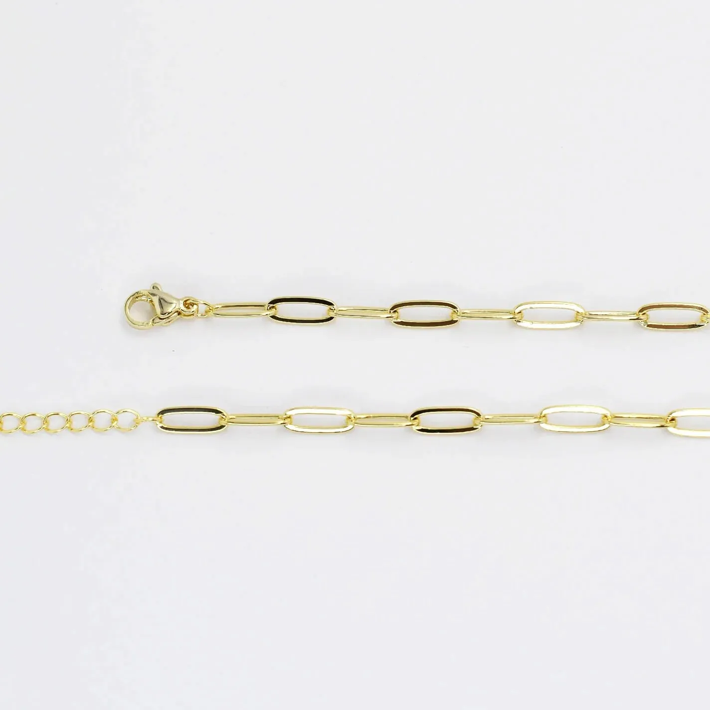 Dainty Paperclip Charm Chains