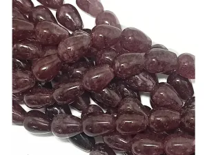 Dark Maroon Drop Natural Jade Stones