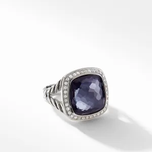 David Yurman Albion Ring with Black Orchid and Diamonds, 14mm - Size 7