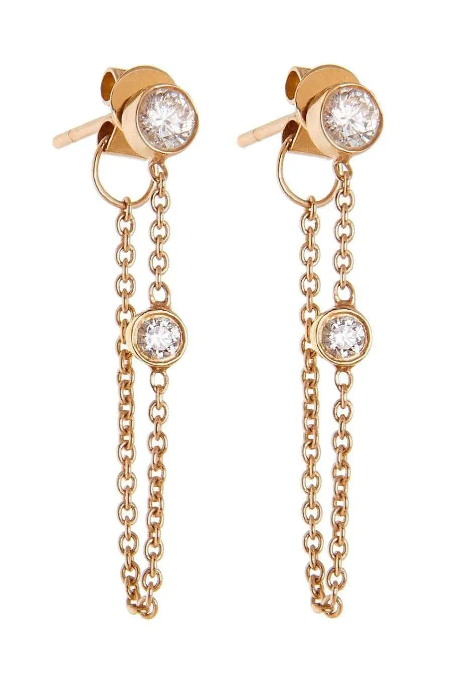 Deluxe Classic Chain Earrings - Rose Gold