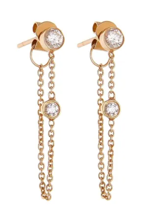 Deluxe Classic Chain Earrings - Rose Gold