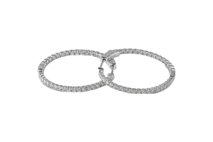 Diamond Pave Hoop Earrings