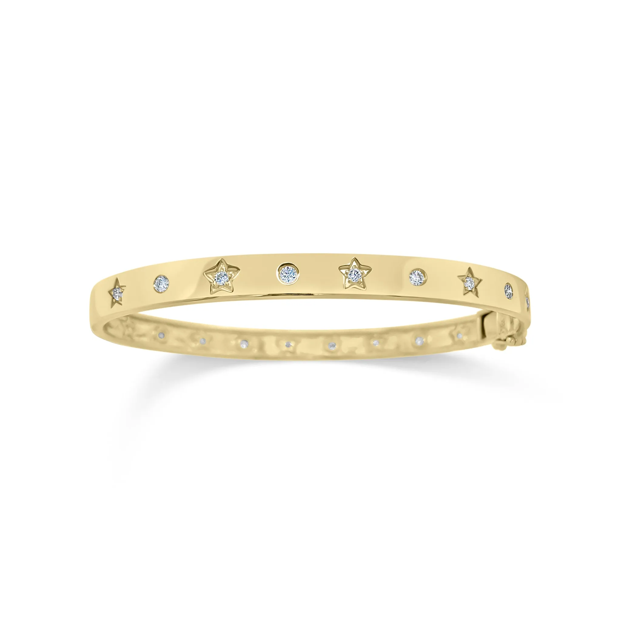 Diamond Stars & Circles Bangle