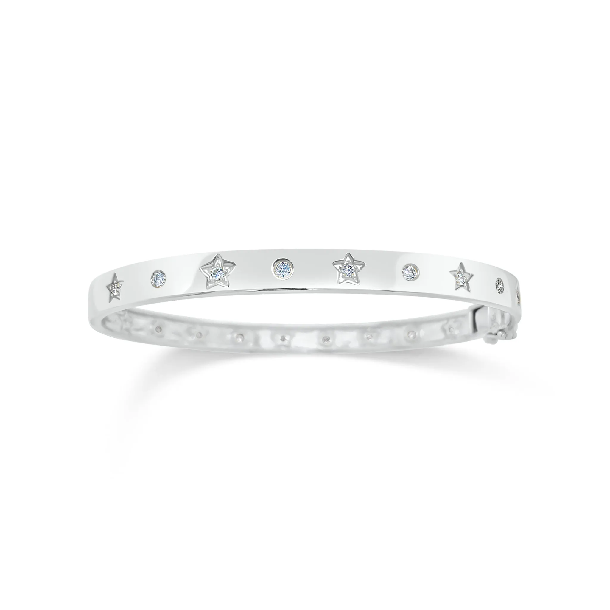 Diamond Stars & Circles Bangle