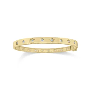 Diamond Stars & Circles Bangle