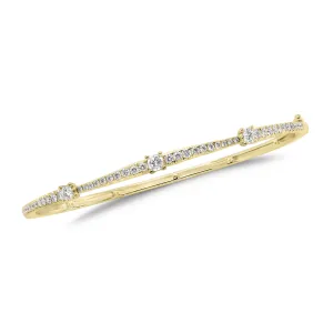 Diamond Tapered Bangle Bracelet