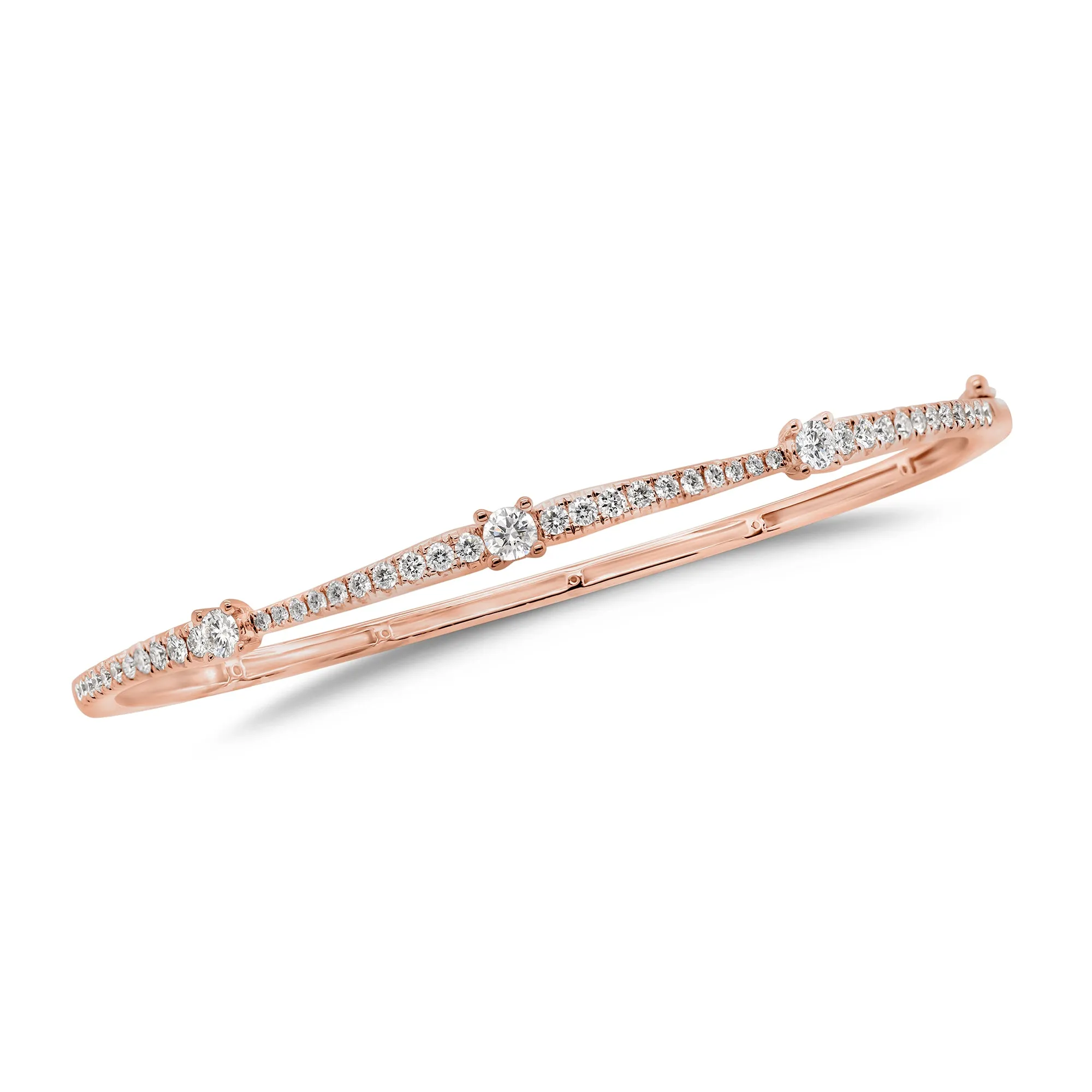 Diamond Tapered Bangle Bracelet
