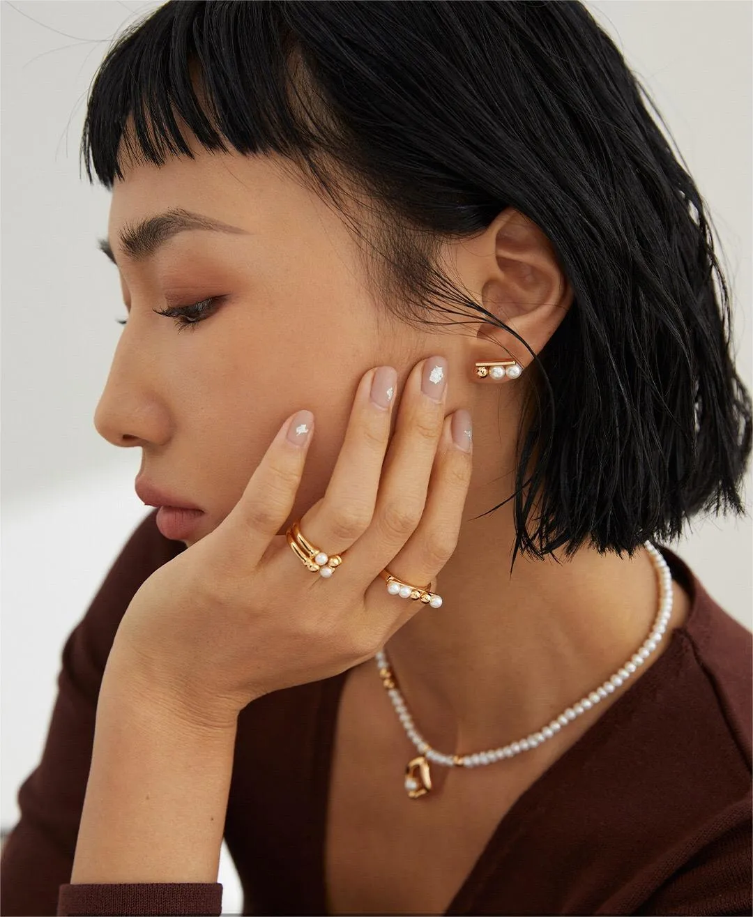 Double Band Stacking Ring in Gold Vermeil