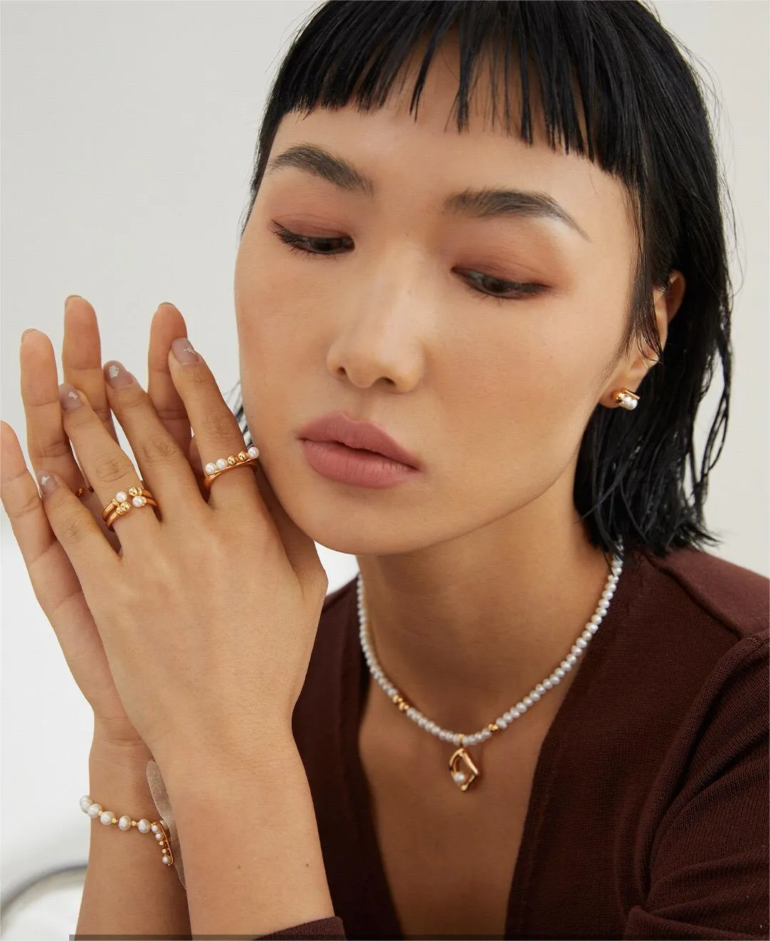 Double Band Stacking Ring in Gold Vermeil