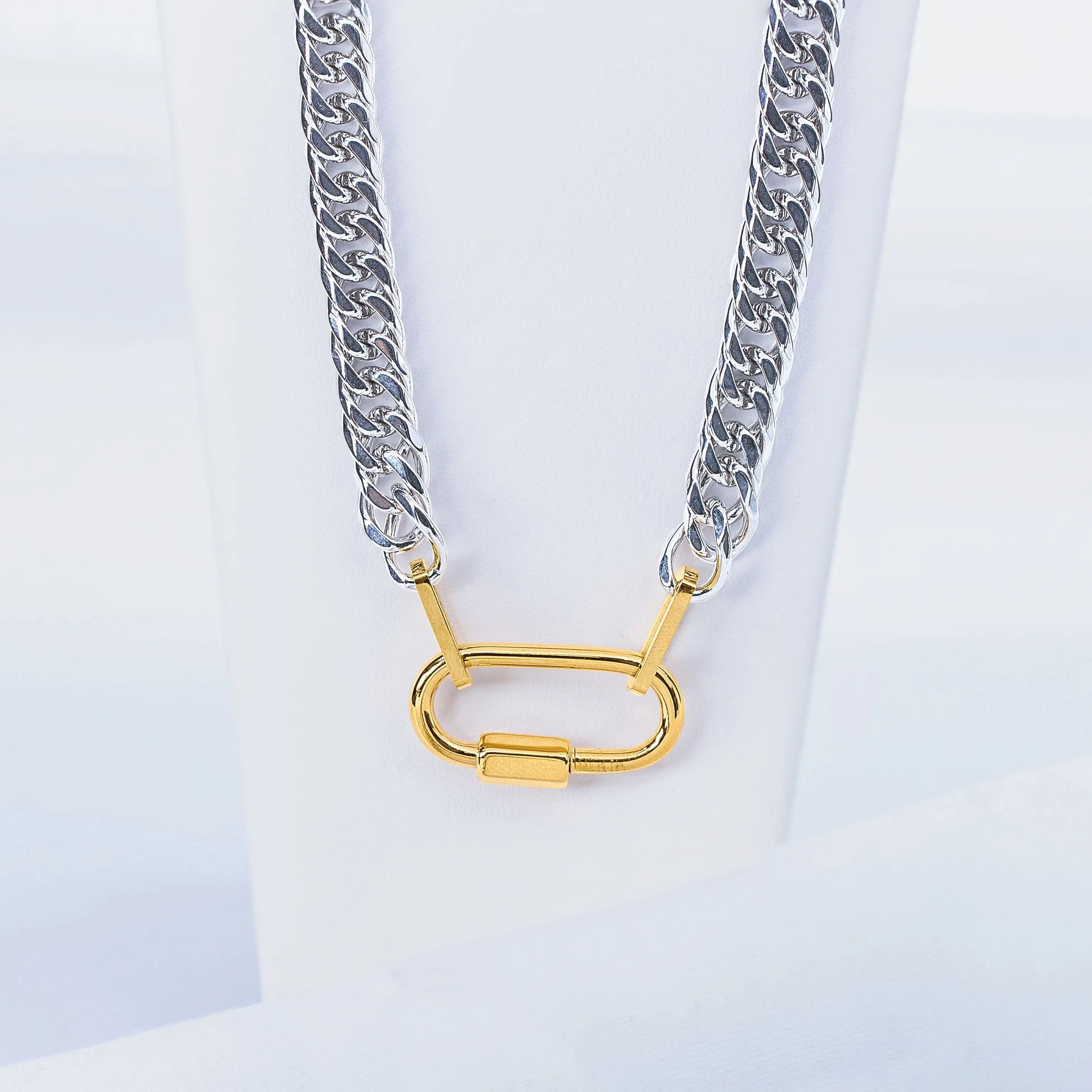 Elegant Stainless Steel Necklace and Bracelet Set