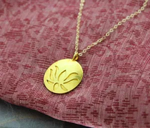 Exquisite Gold Lotus Pendant