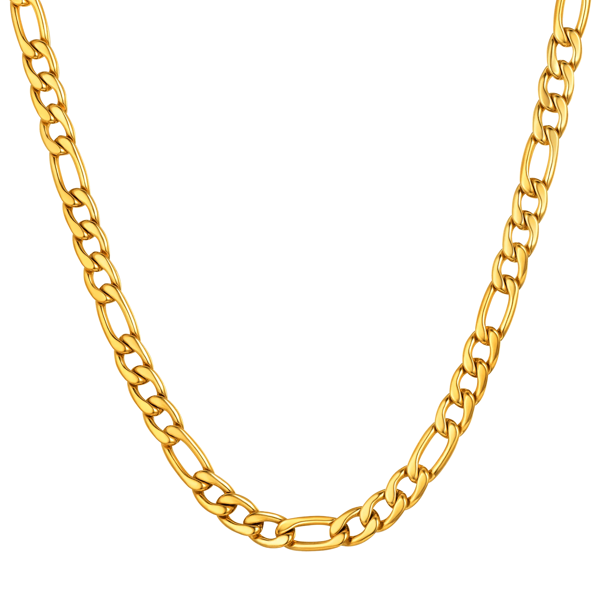 Figaro Link Chain Necklace for Men Boys, 3/5/8/12MM Wide