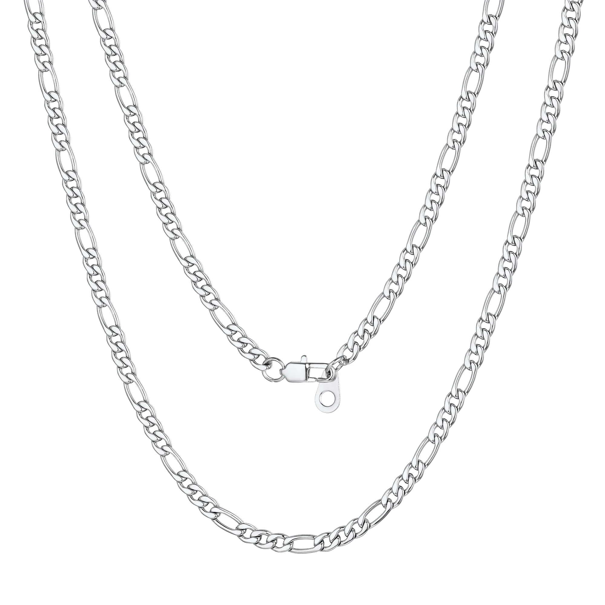 Figaro Link Chain Necklace for Men Boys, 3/5/8/12MM Wide