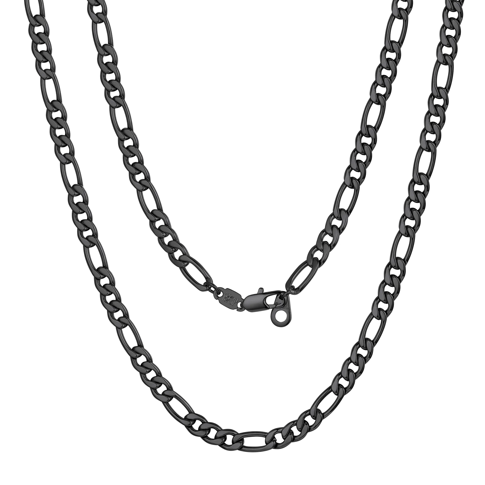 Figaro Link Chain Necklace for Men Boys, 3/5/8/12MM Wide