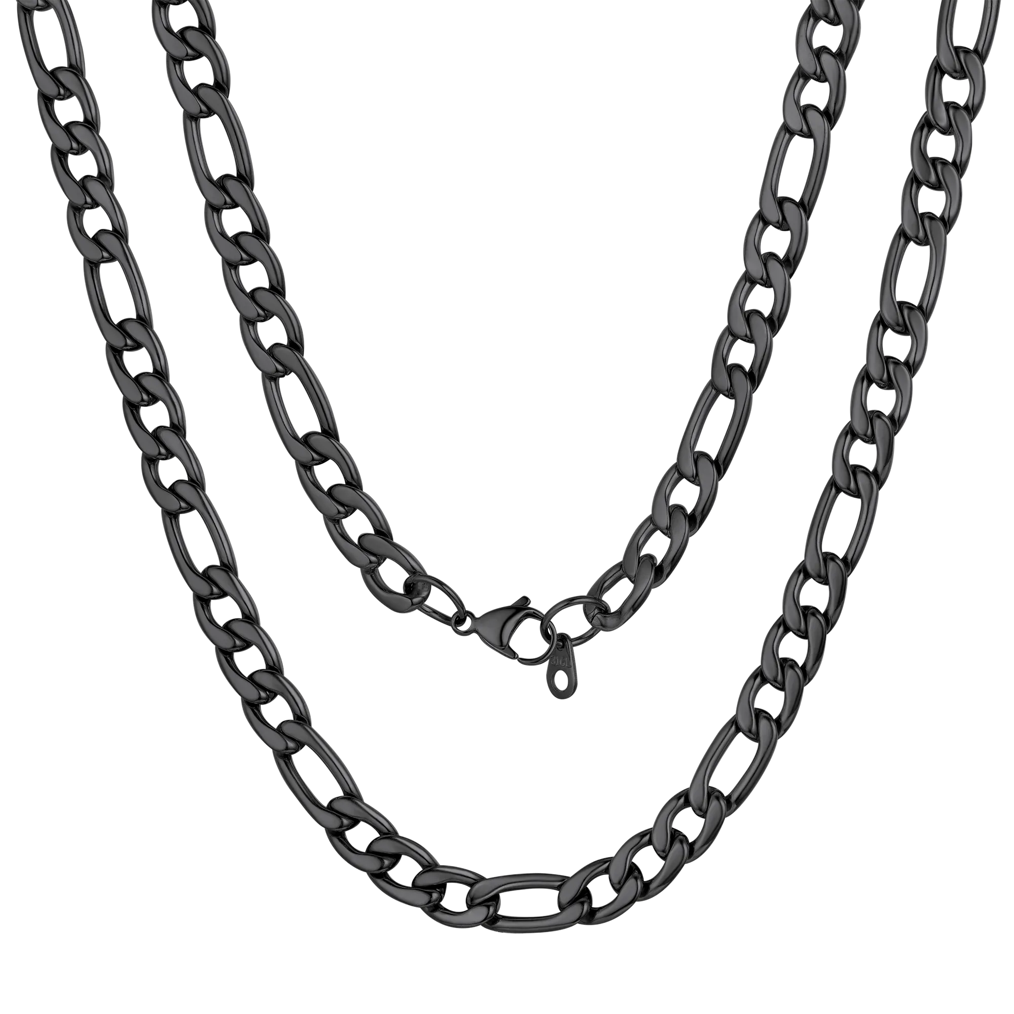 Figaro Link Chain Necklace for Men Boys, 3/5/8/12MM Wide