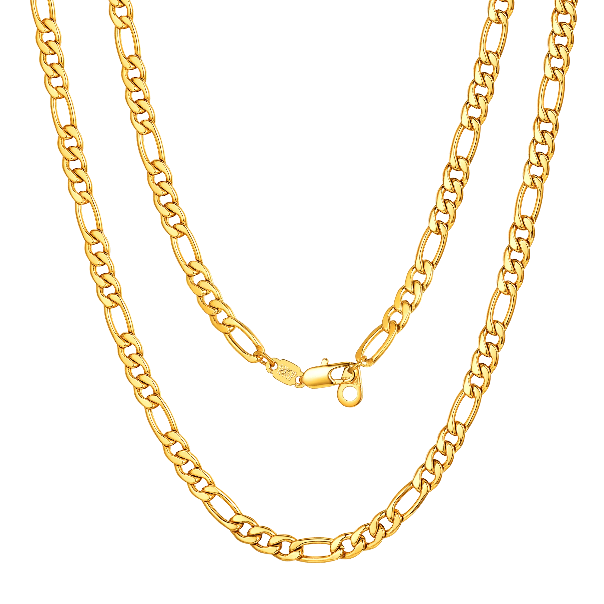 Figaro Link Chain Necklace for Men Boys, 3/5/8/12MM Wide