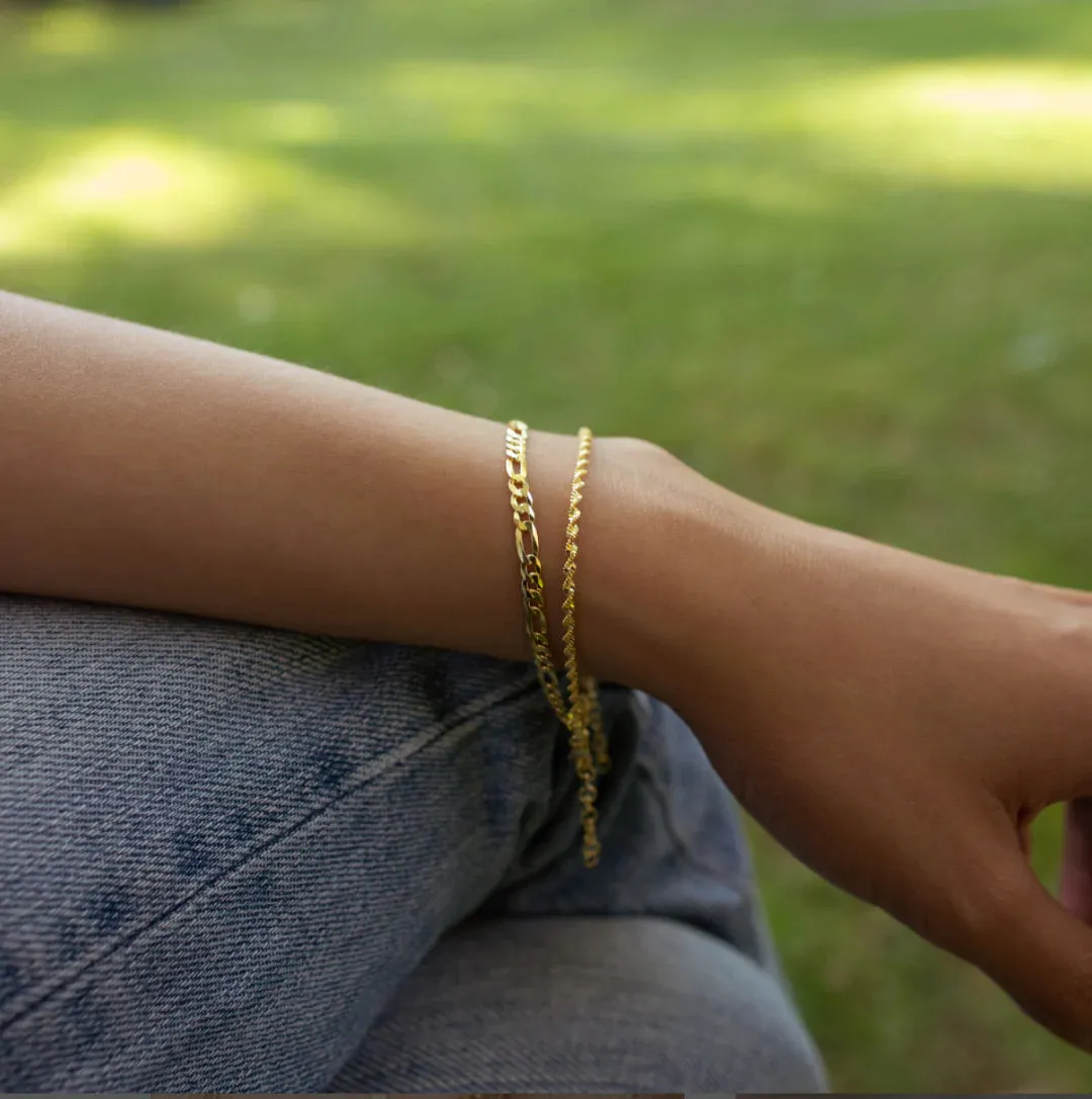 Flora Figaro Bracelet // 10k Italian Solid Gold