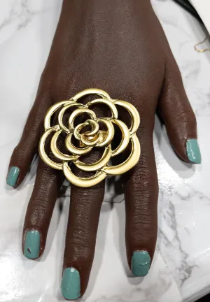 Flower Gold Plated Rings