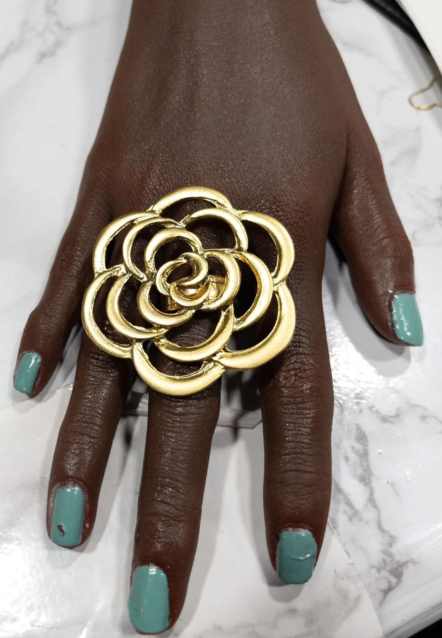 Flower Gold Plated Rings