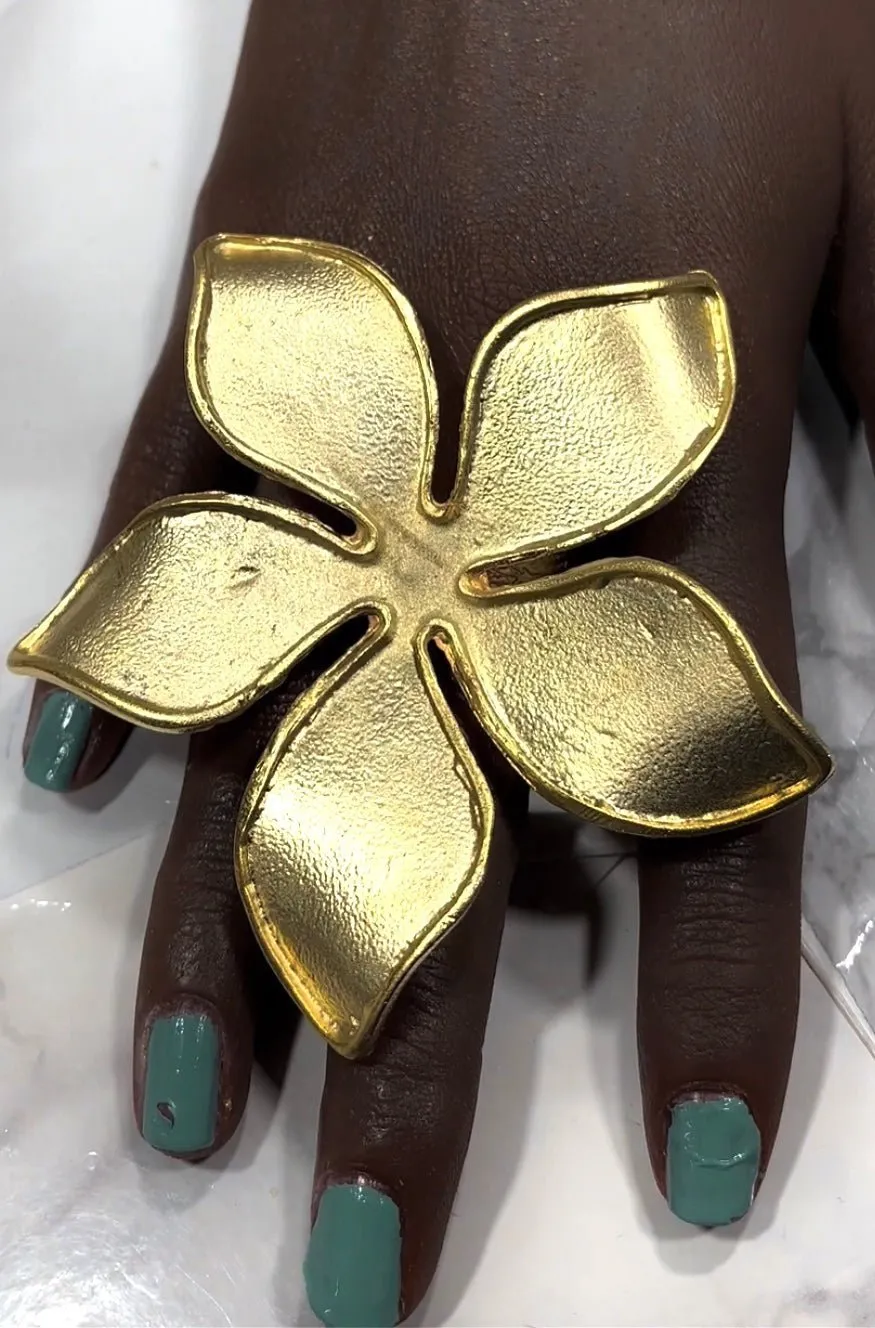 Flower Gold Plated Rings