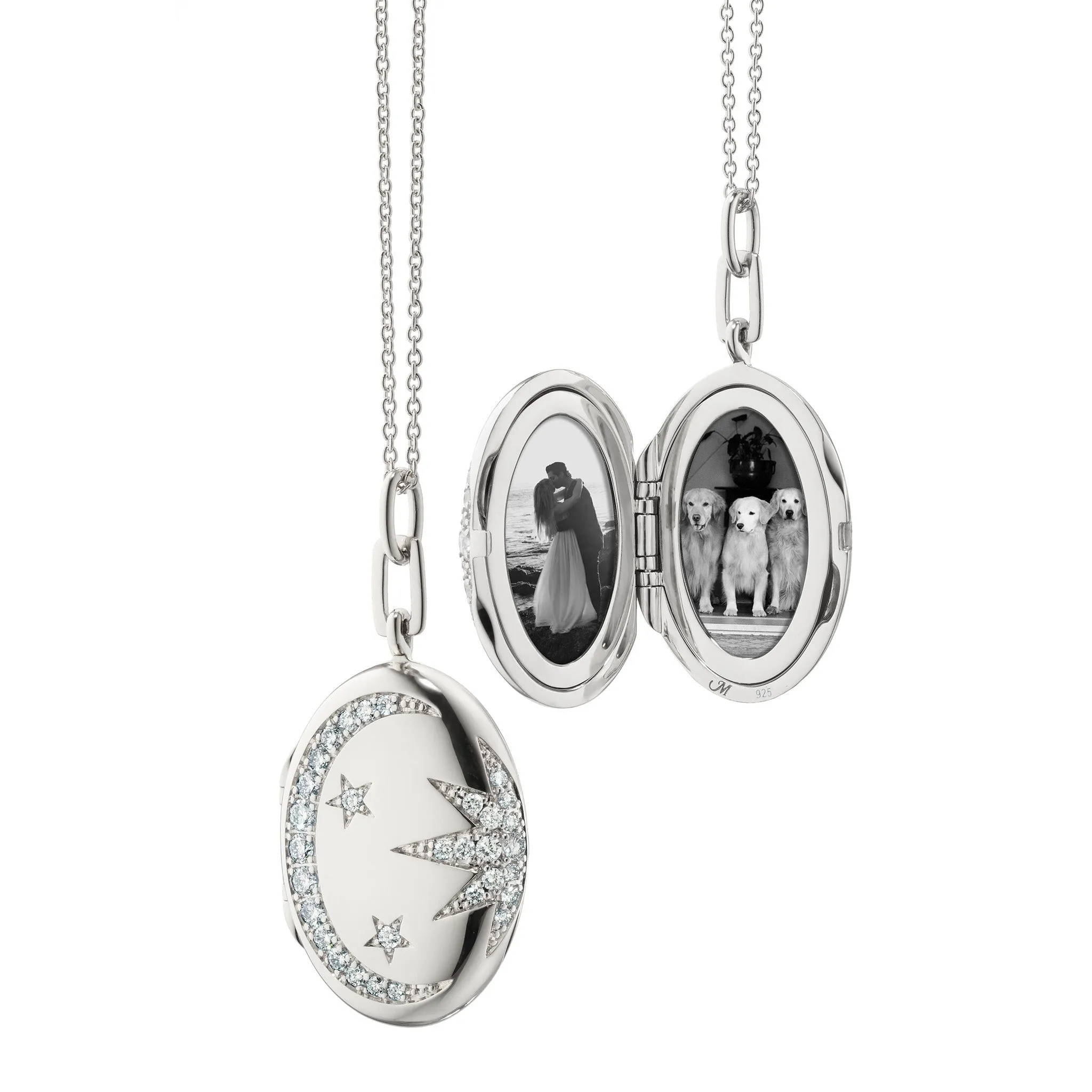 GALAXY LOCKET NECKLACE
in Sterling Silver with Sapphires
