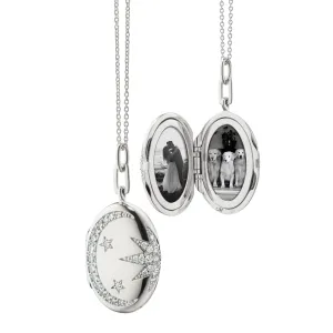 GALAXY LOCKET NECKLACE
in Sterling Silver with Sapphires