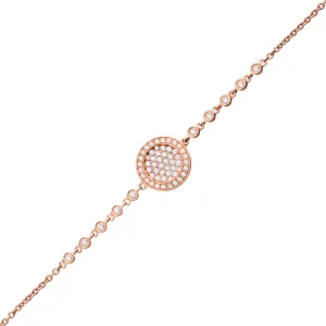 Globe Large 18K Gold, Rosegold or Whitegold Bracelet w. Diamonds