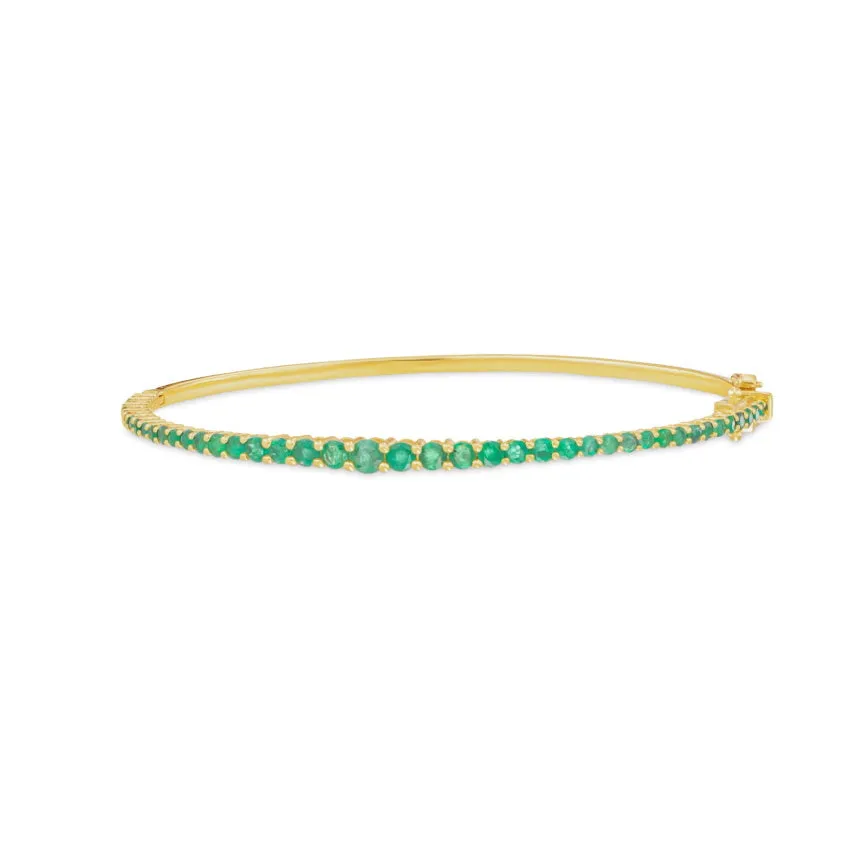 Gold Bracelet With Emeralds