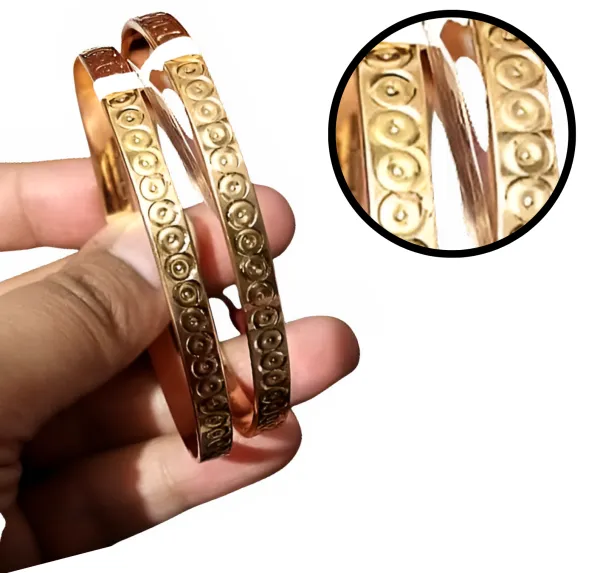 Gold Dotted  Bracelet Kara