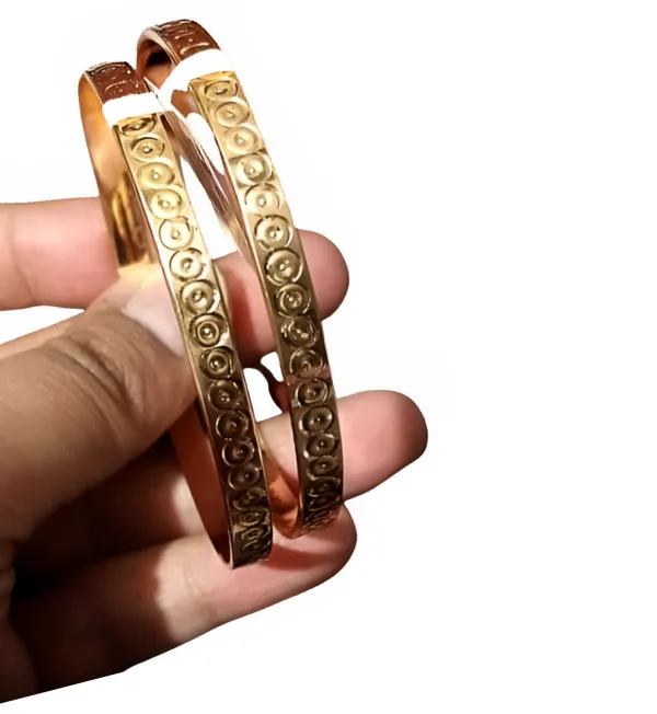 Gold Dotted  Bracelet Kara