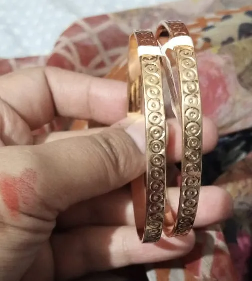 Gold Dotted  Bracelet Kara