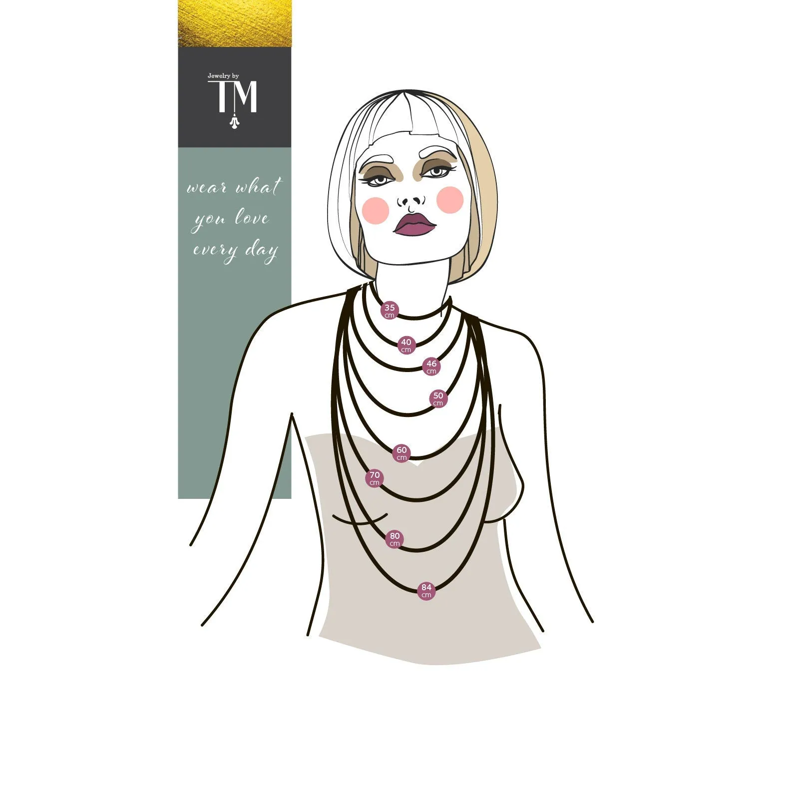 Gold Layered Necklaces Set
