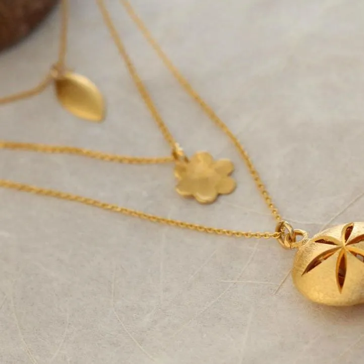 Gold Layered Necklaces Set