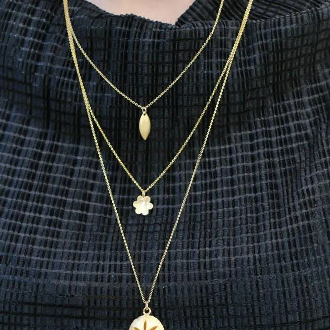 Gold Layered Necklaces Set