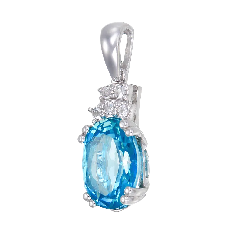 Gorgeous Cluster Pendant with Passion Topaz and Natural White Topaz