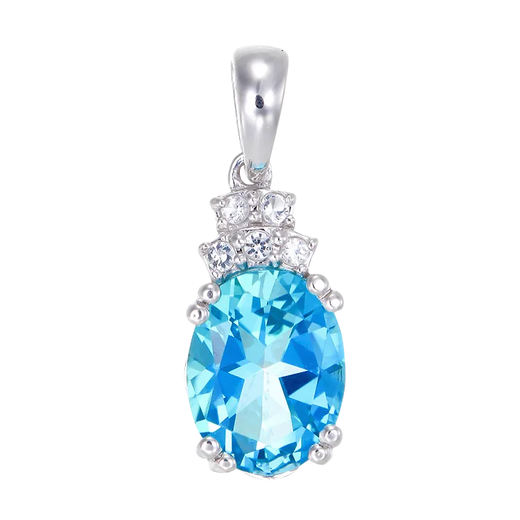 Gorgeous Cluster Pendant with Passion Topaz and Natural White Topaz