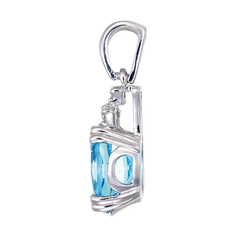 Gorgeous Cluster Pendant with Passion Topaz and Natural White Topaz