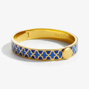 Halcyon Days "Agama Deep Cobalt, Bluebell & Gold" Bangle