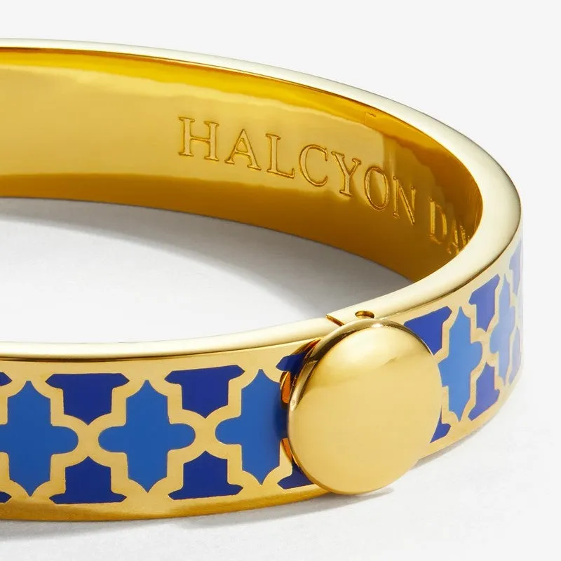 Halcyon Days "Agama Deep Cobalt, Bluebell & Gold" Bangle