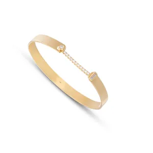 Half Bangle Half Chain Bracelet