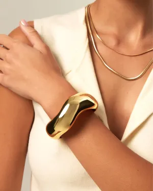 HALLIE BANGLE - GOLD PLATED 18K