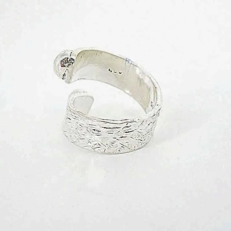 Handmade Sterling Silver .925 Hammered Texture Minimalist Rings | Adjustable & Chic