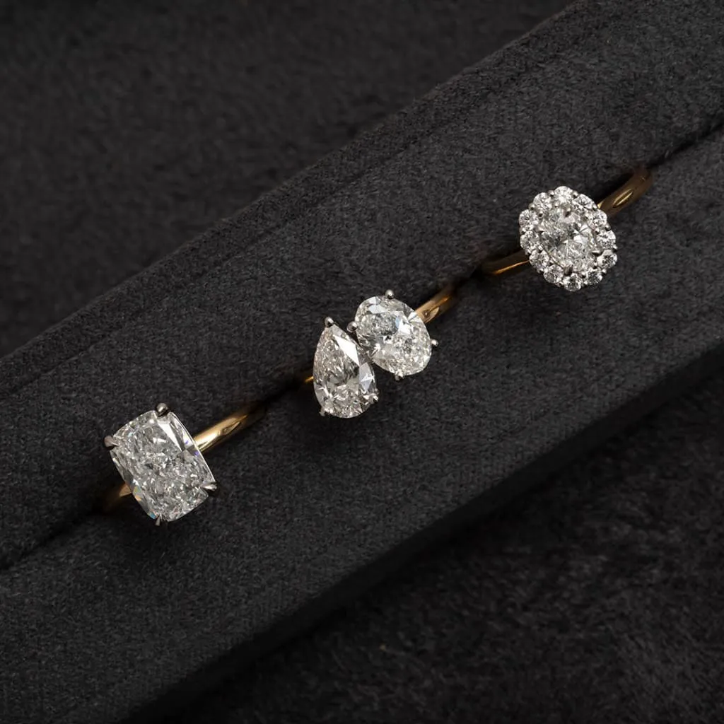 Heather | Oval Halo Lab Diamond Set in 18ct Gold 1.00ct