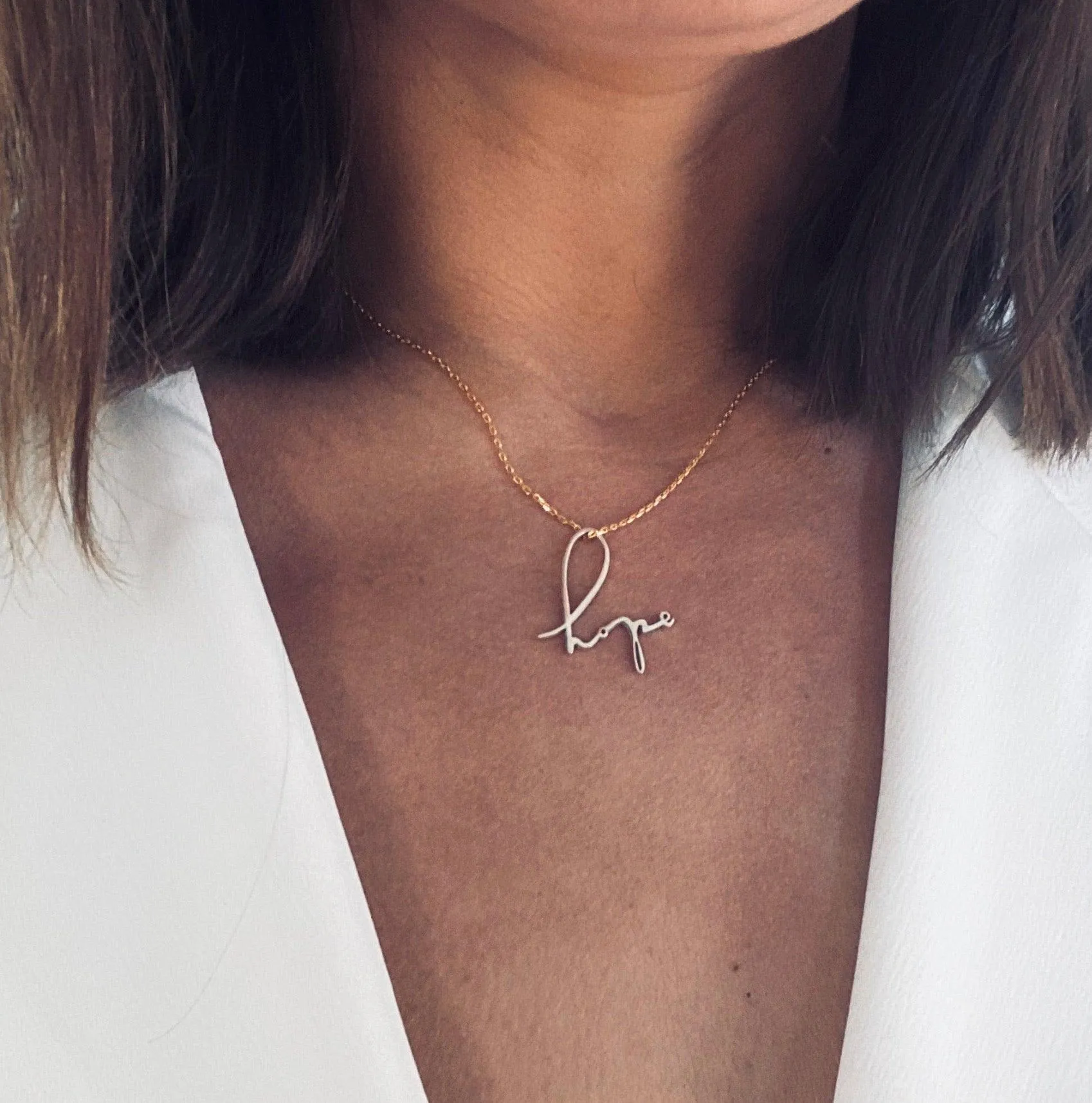 Hope Handwriting Necklace