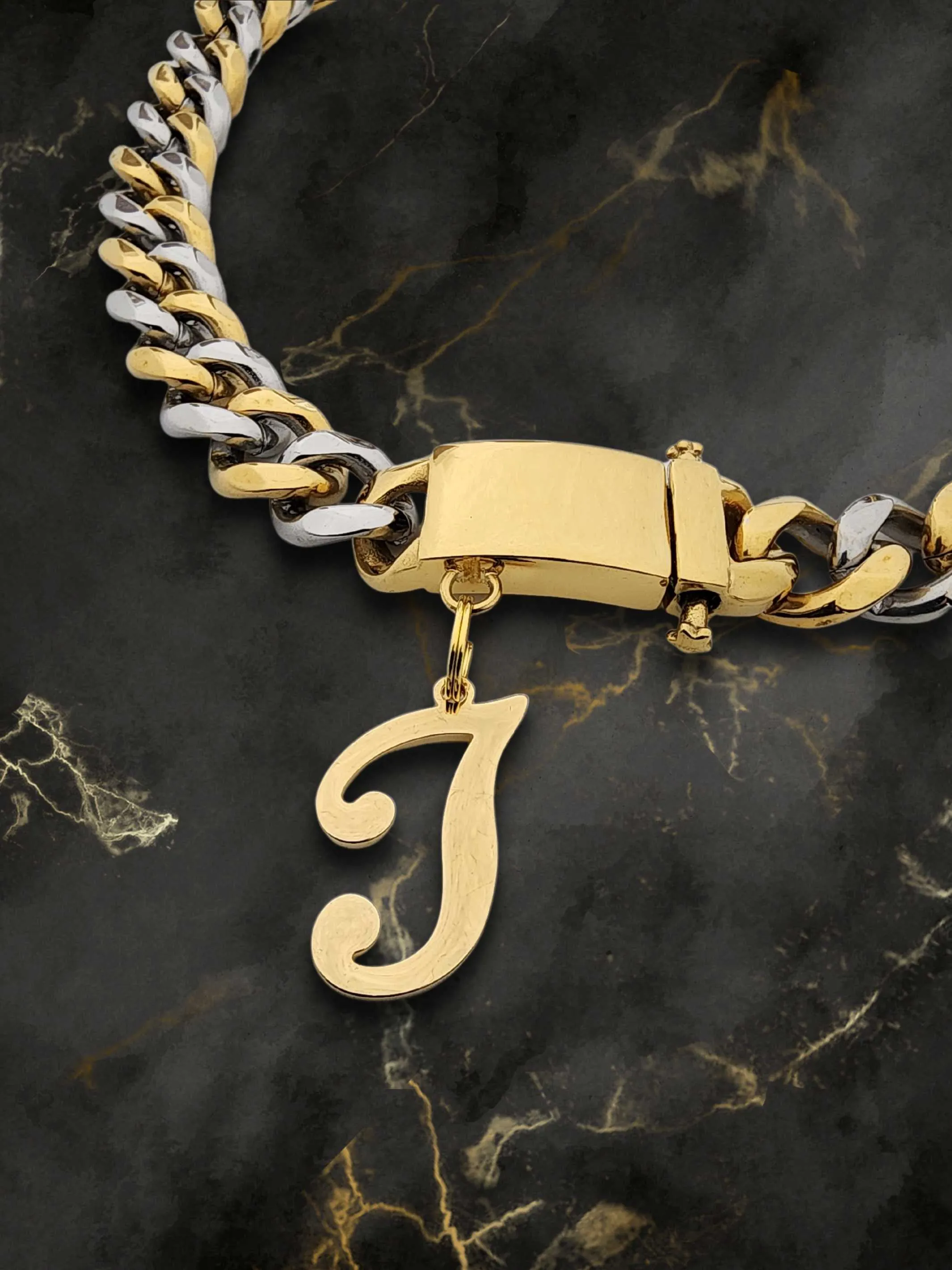 Initial Letter Jewelry Dog Tag - J