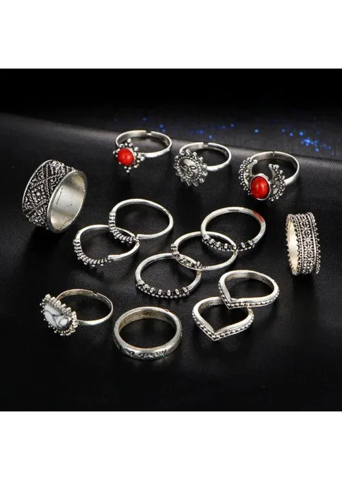Jewellery For Women Silver Plated Rings Combo