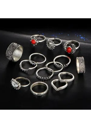Jewellery For Women Silver Plated Rings Combo