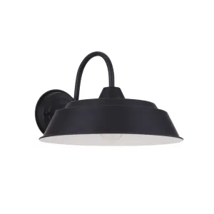 Landmark 1 Light 9" Outdoor Wall Lantern in Midnight