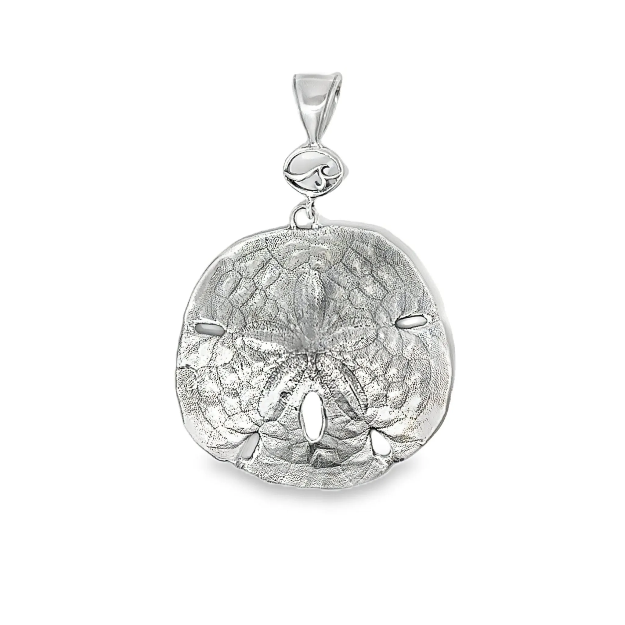 Large Silver Sand Dollar Pendant